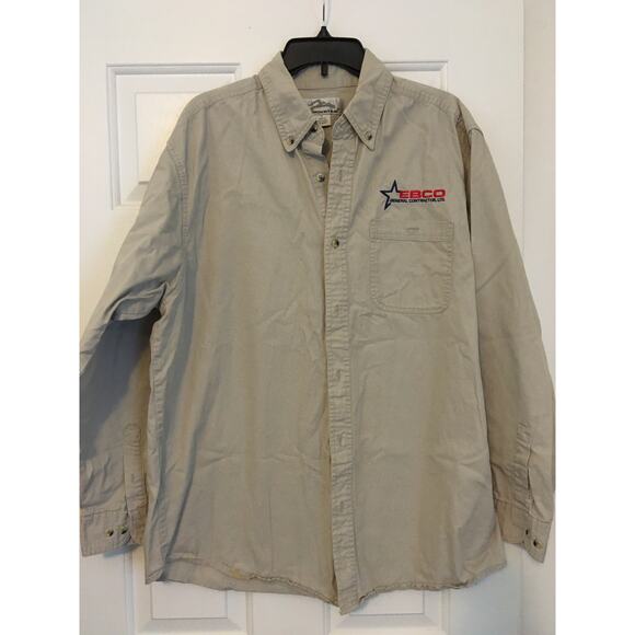 Tri-Mountain 100% Cotton Large Button Down Work Shirt - Picture 1 of 6